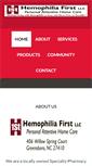 Mobile Screenshot of hemophiliafirst.com